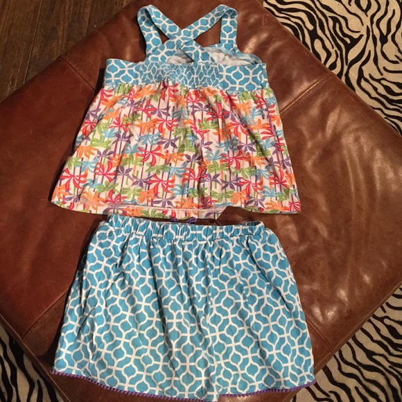 J Khaki two piece girls tank top with skirt - Picture 2 of 3
